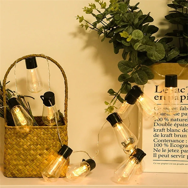 Solar String Lights Outdoor Waterproof – Retro Edison Bulb Fairy Lights, 10/20/30 LEDs (3M/5M/7M) for Garden, Patio, Café, Wedding, Party & Holiday Decor – IP65 Solar Powered