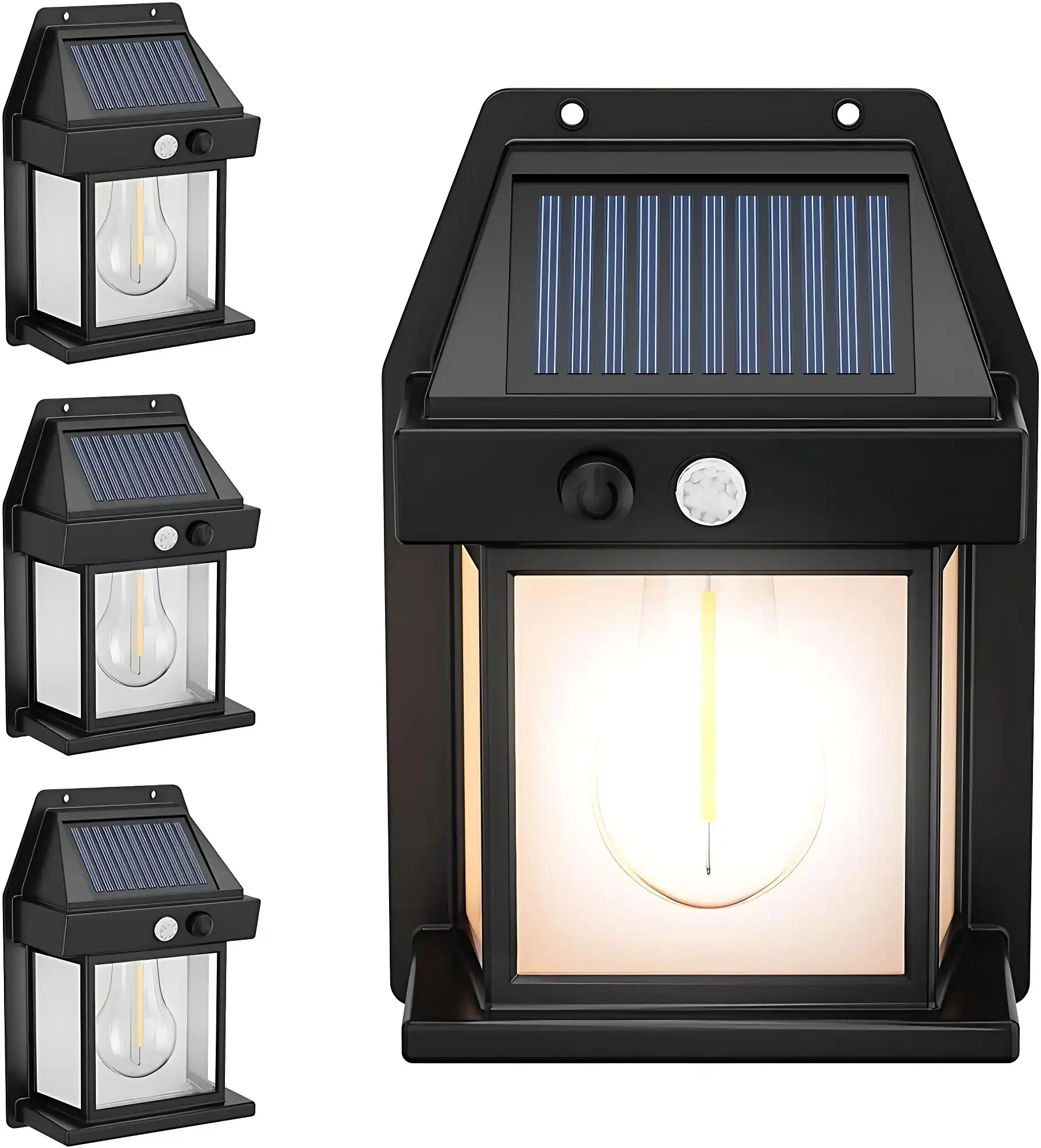 Solar Tungsten Bulb Light 360 Motion Sensor Bright LED Wall Light
