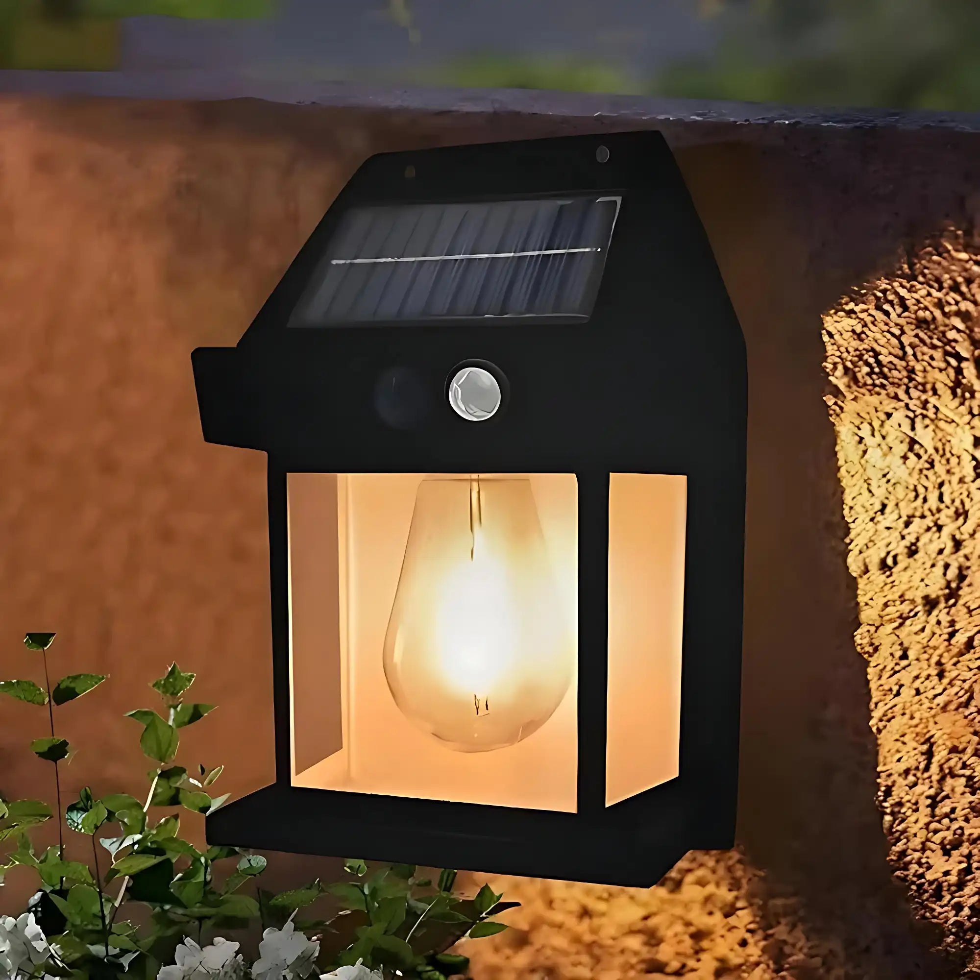 Solar Tungsten Bulb Light 360 Motion Sensor Bright LED Wall Light