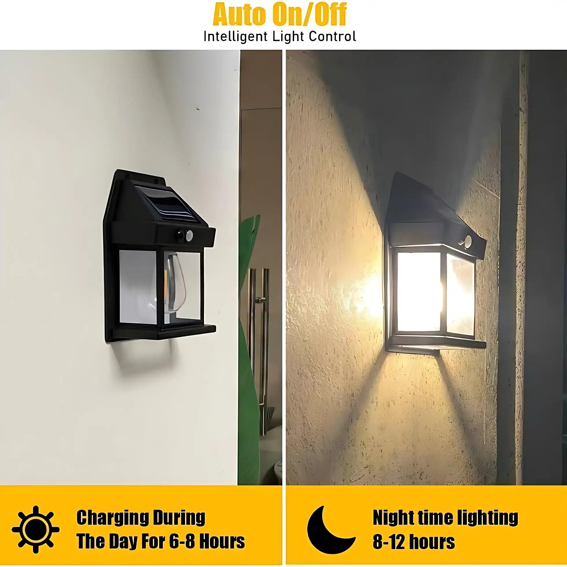 Solar Tungsten Bulb Light 360 Motion Sensor Bright LED Wall Light