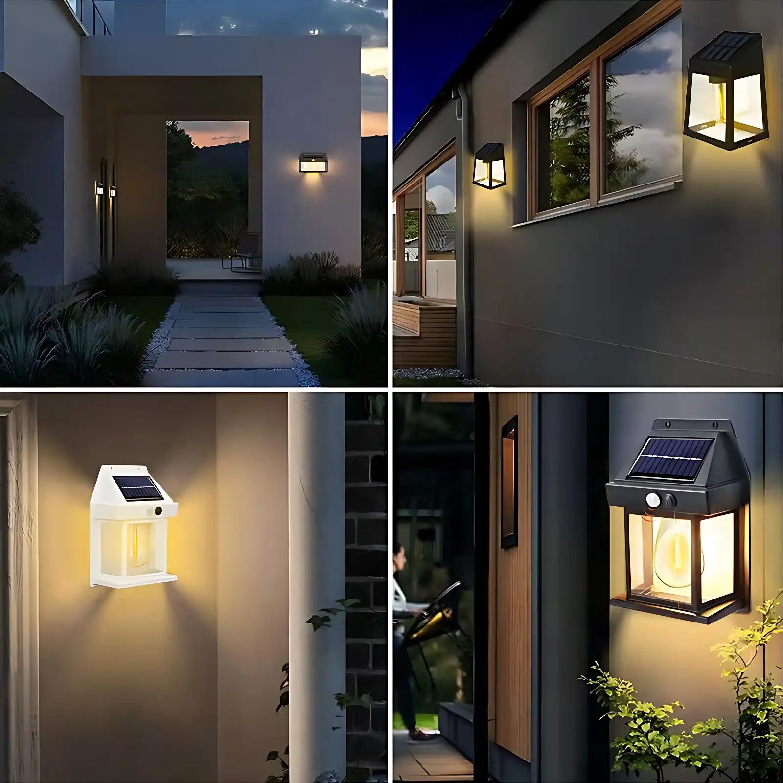Solar Tungsten Bulb Light 360 Motion Sensor Bright LED Wall Light