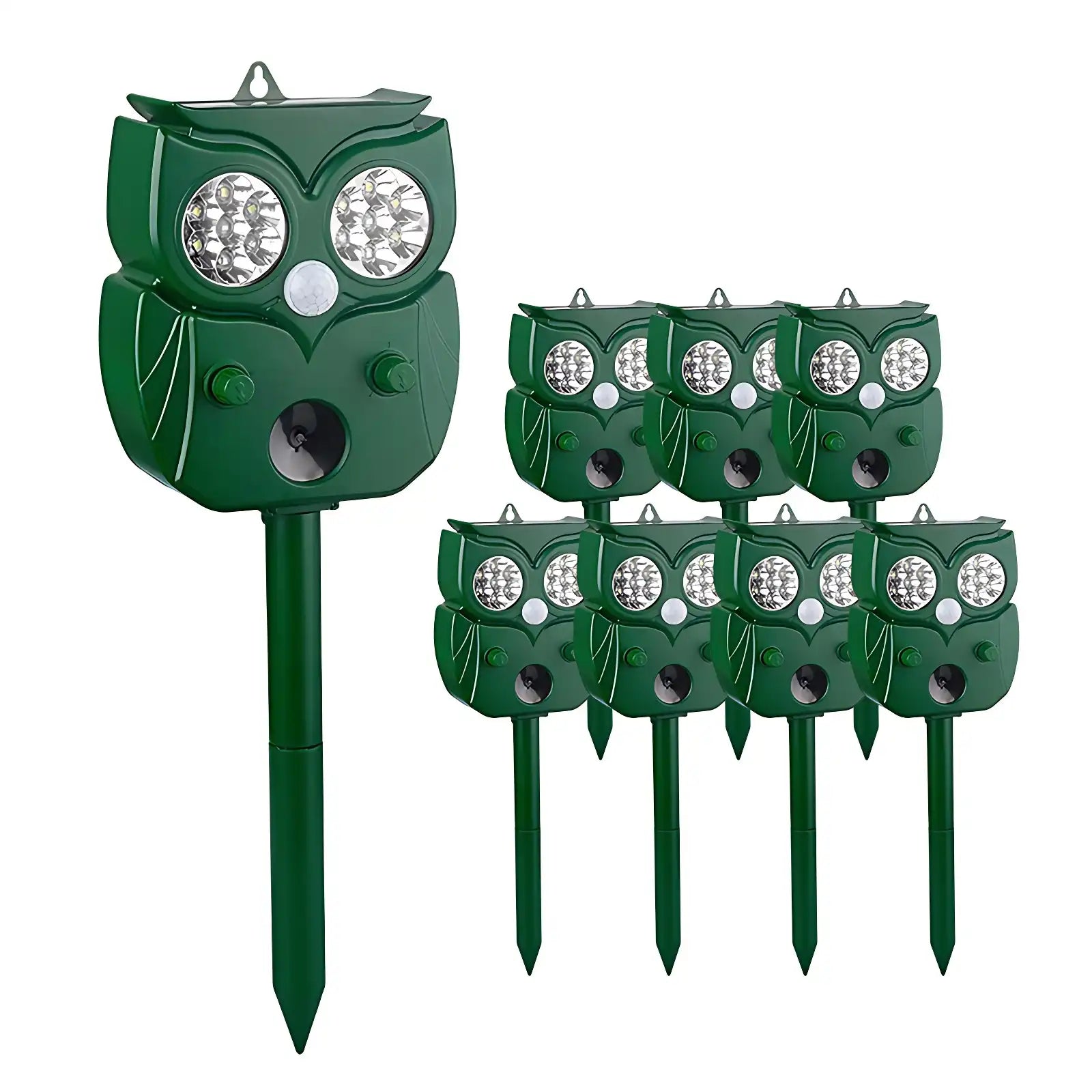 Solar Ultrasonic Animal Repeller, Waterproof Outdoor Use, Humane Motion-Activated Deterrent for Deer, Dogs, Raccoons, Skunks, Squirrels, Cats, 5 Modes for Yard & Home Protection