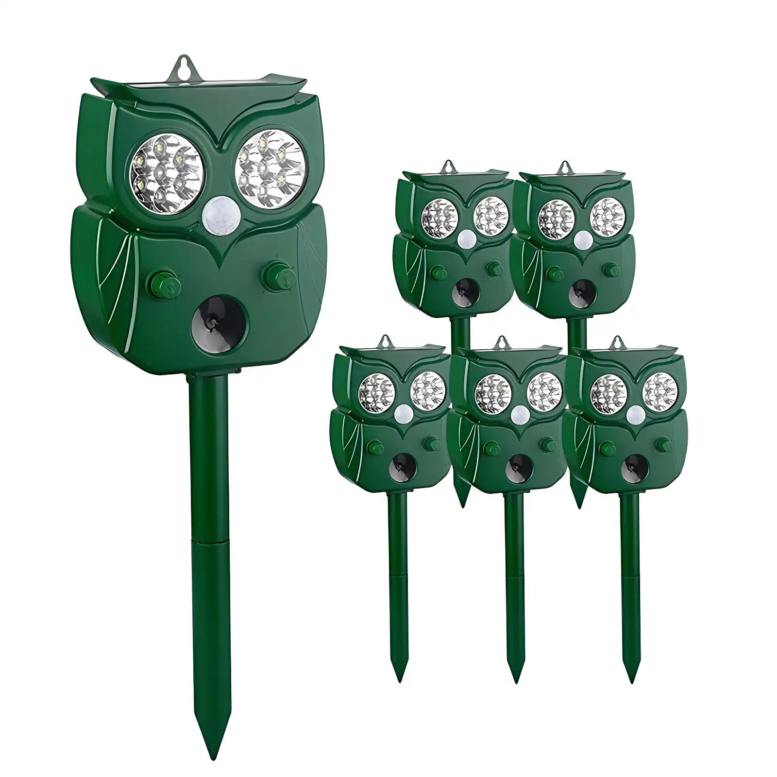 Solar Ultrasonic Animal Repeller, Waterproof Outdoor Use, Humane Motion-Activated Deterrent for Deer, Dogs, Raccoons, Skunks, Squirrels, Cats, 5 Modes for Yard & Home Protection