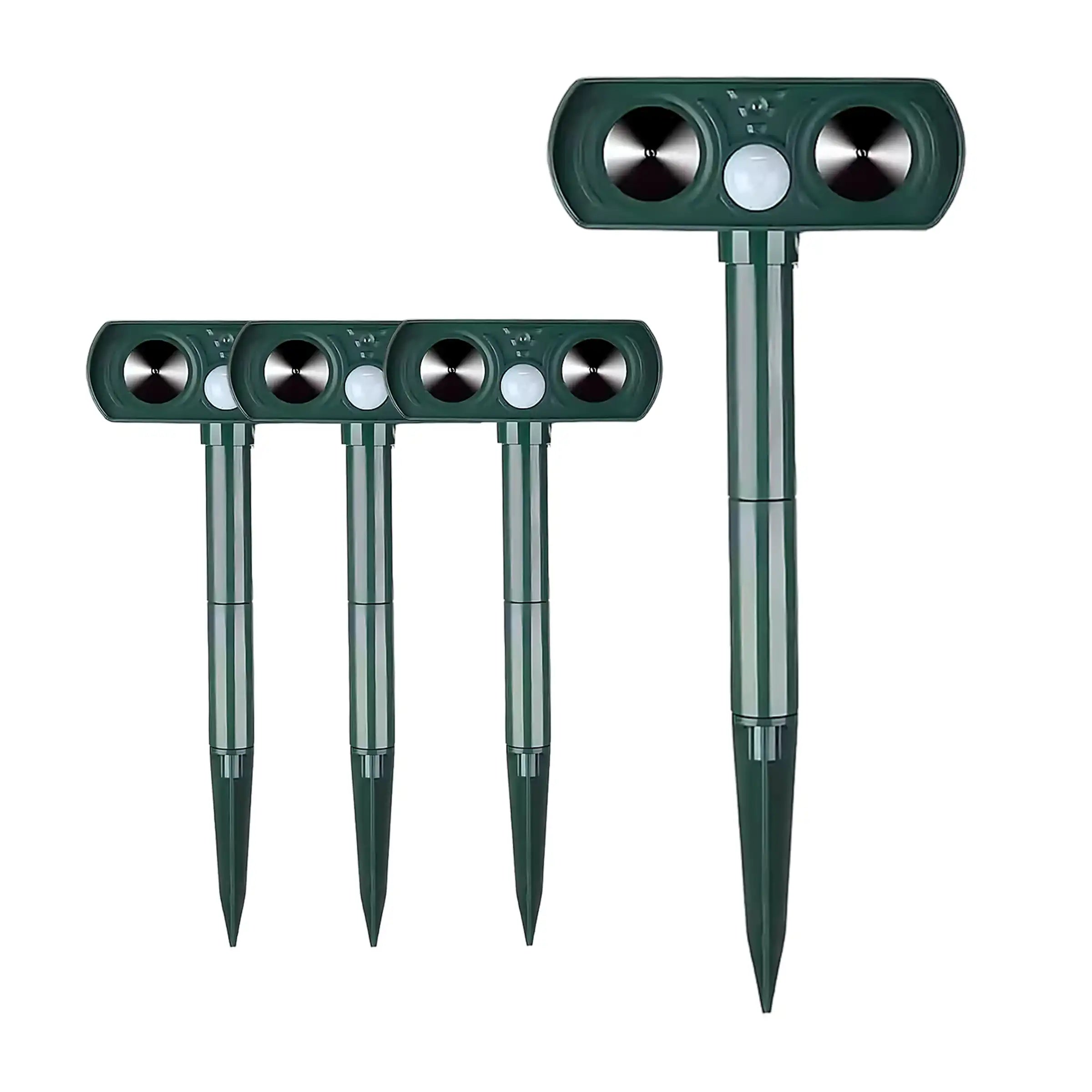 Solar Ultrasonic Coyote/Raccoon/Skunk/Snake & Rodent Repeller - Weatherproof