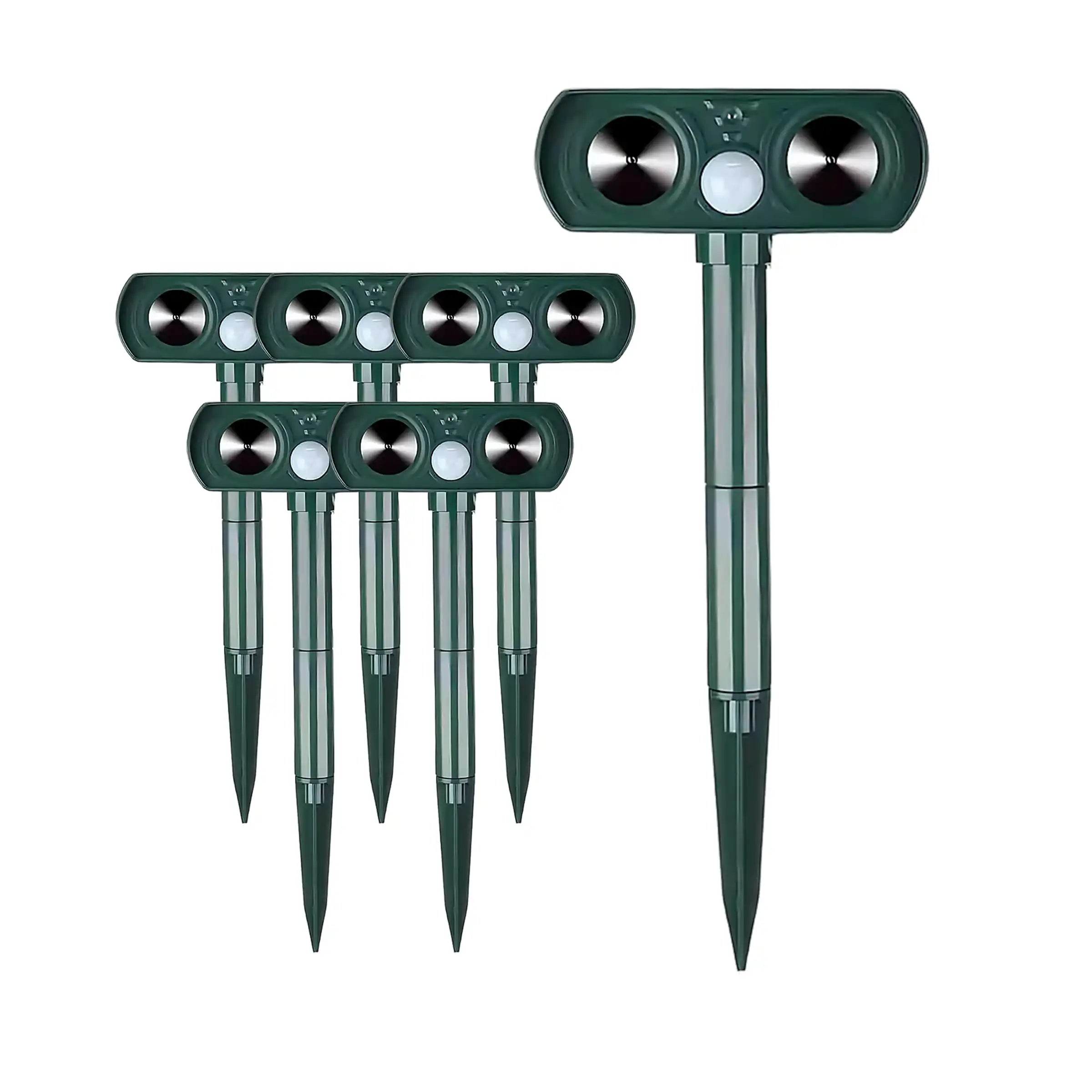 Solar Ultrasonic Coyote/Raccoon/Skunk/Snake & Rodent Repeller - Weatherproof