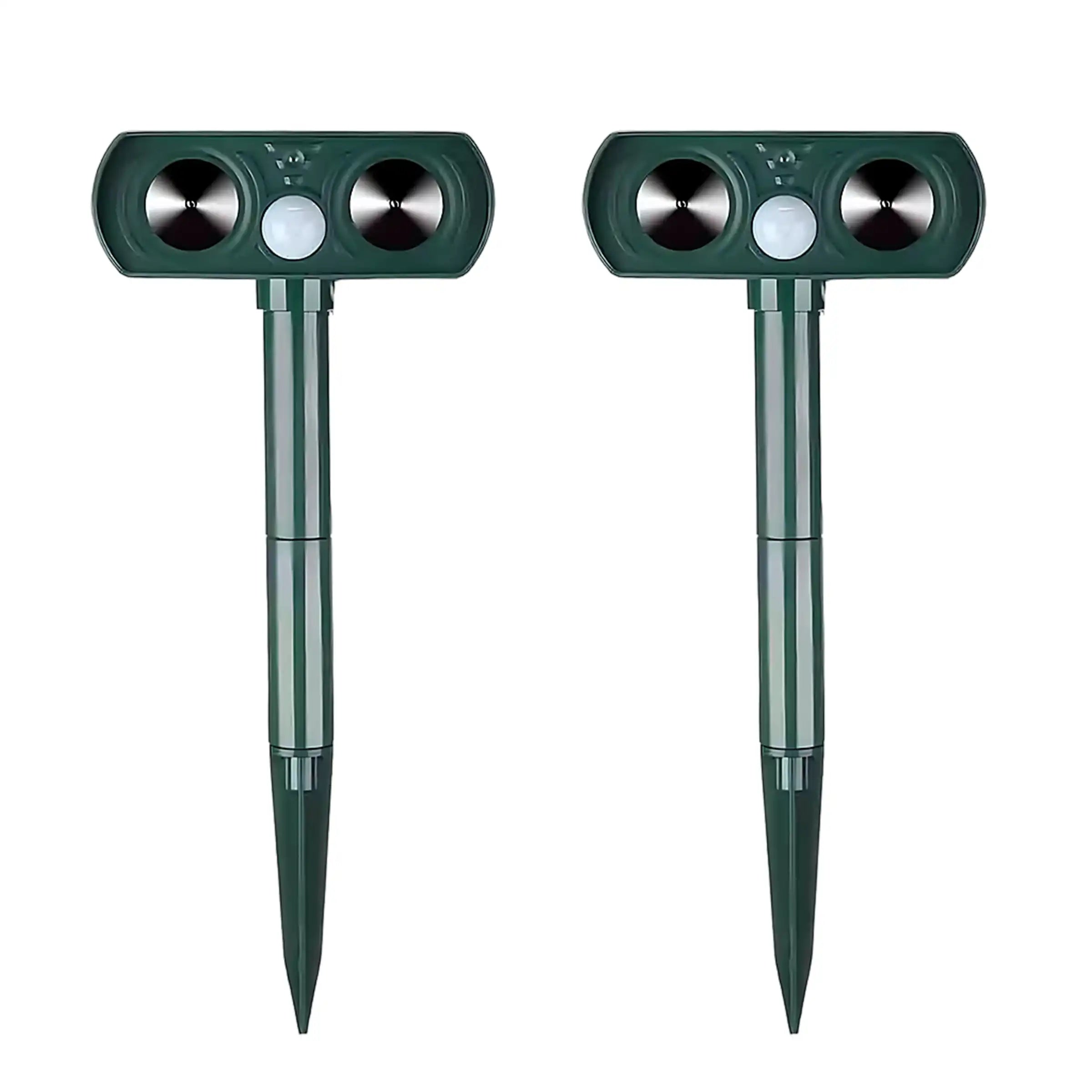 Solar Ultrasonic Coyote/Raccoon/Skunk/Snake & Rodent Repeller - Weatherproof