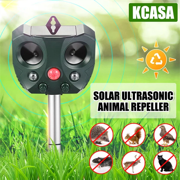 Solar Ultrasonic Mice Repellent Squirrel Repellent Foxes Repeller Rodent Repeller