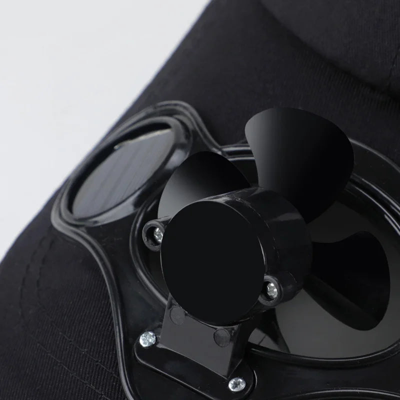 Solar Fan Baseball Cap - Cooling UV Protection & USB Rechargeable for Outdoor