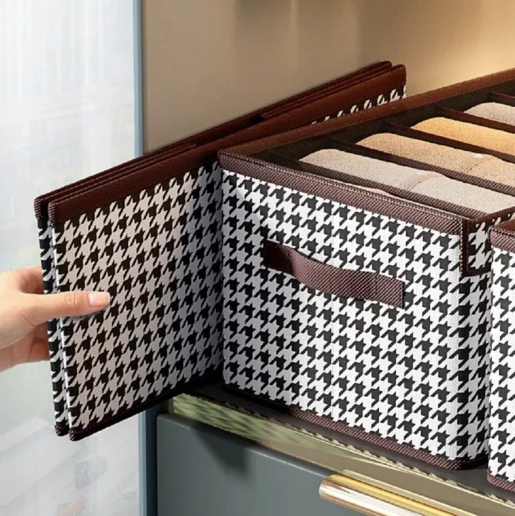 3PCS Multi - Functional Large Capacity Storage Foldable Clothes Pants Organizer Closet Clothing Organizer Box