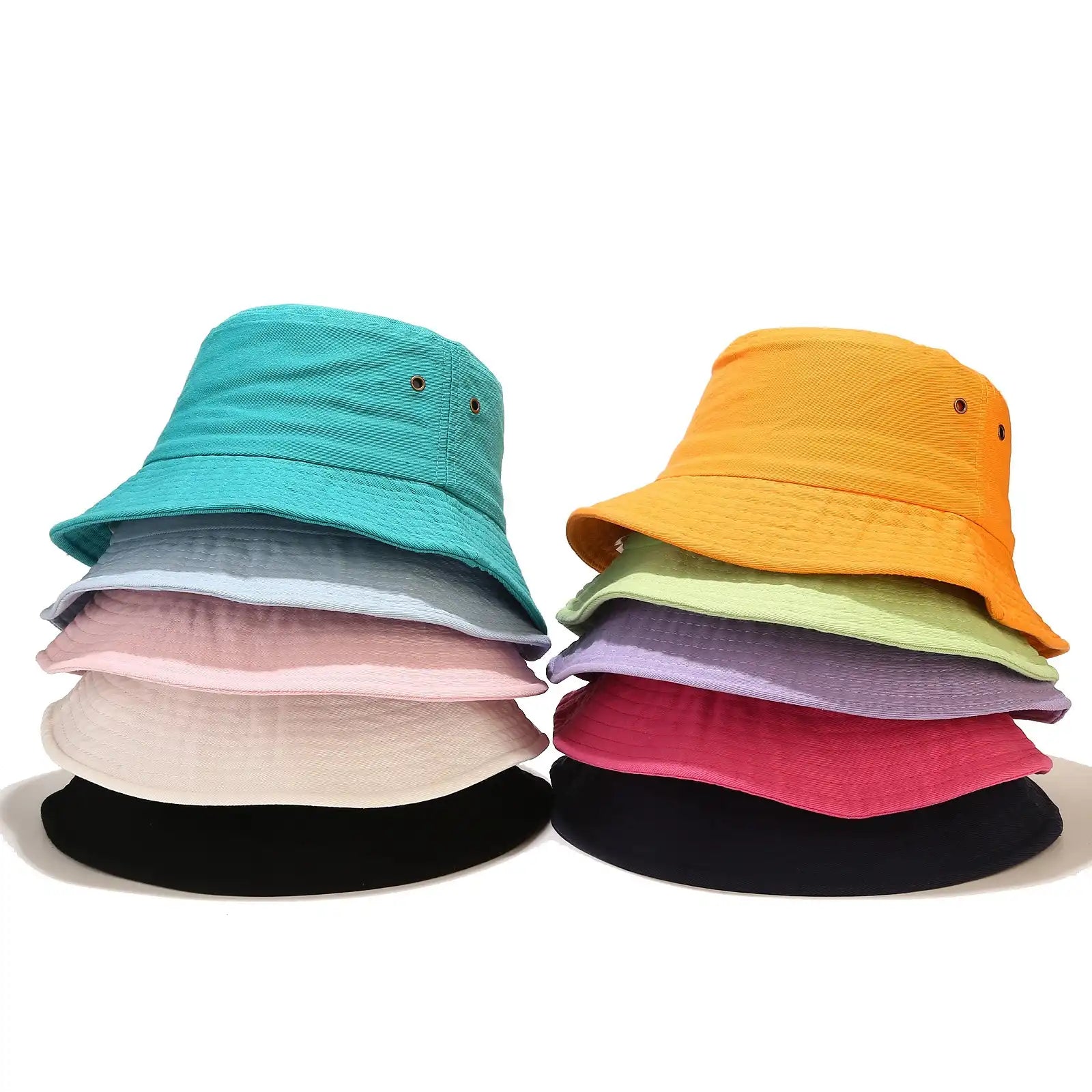 Summer Colorful Cotton Breathable Bucket Hat