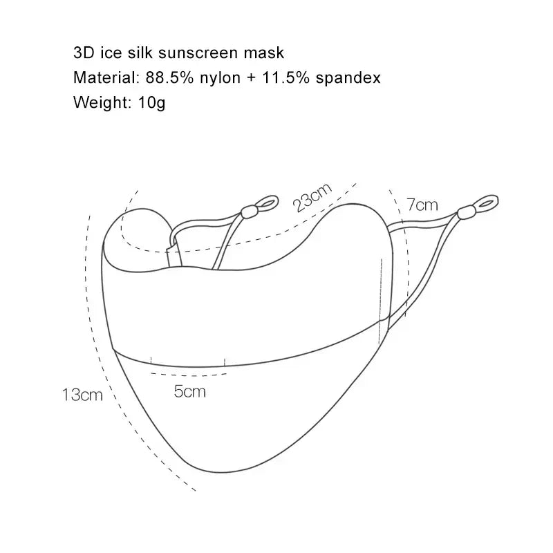 Summer Cooling Gradient UV Protection Face Mask