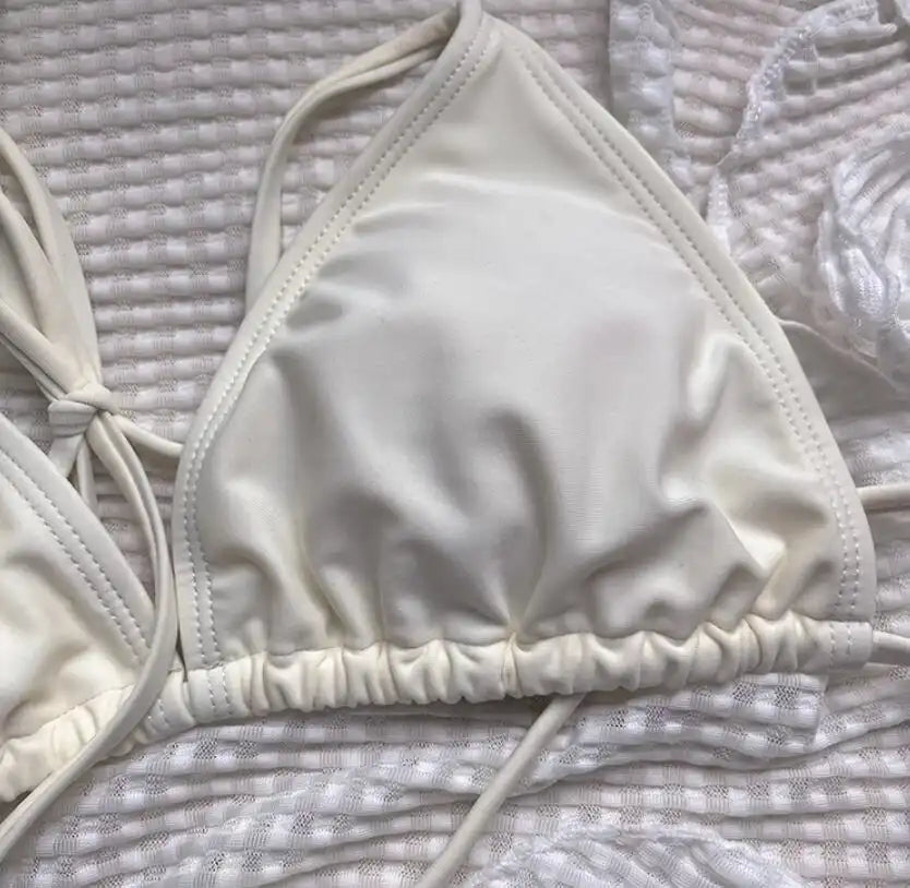 Summer Hot Girls Beach Bikini Tandem 4-Piece Cover Up