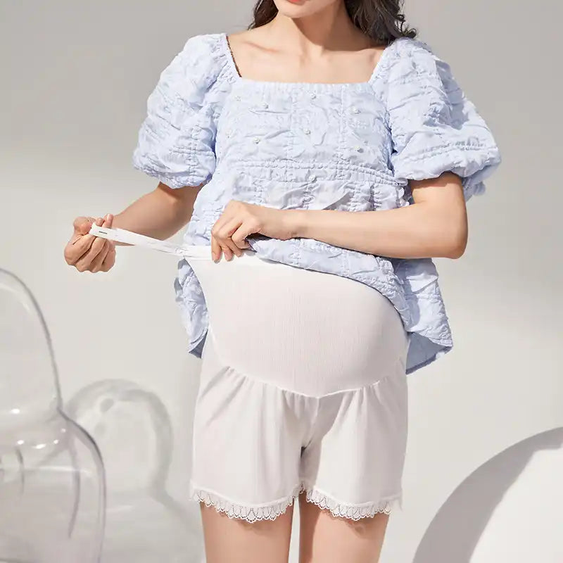 Summer Maternity Shorts - Icy Cool & Anti-Slip High Waist Loungewear (Plus Size)