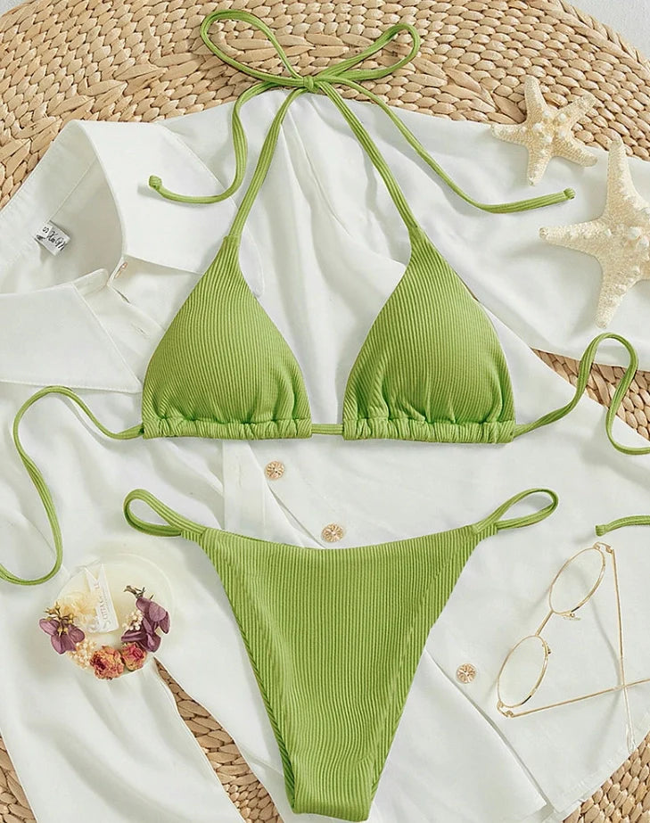 2025 Women Sexy Bikinis Triangle Swimsuit Beachwear Summer