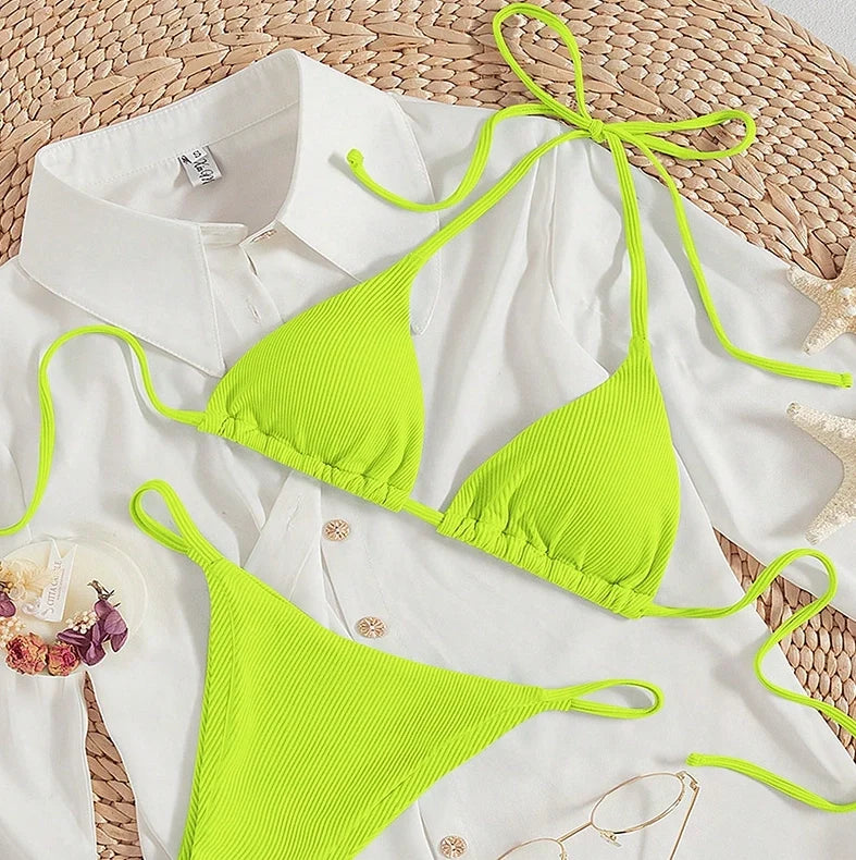 2025 Women Sexy Bikinis Triangle Swimsuit Beachwear Summer