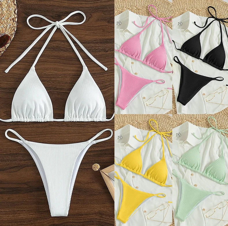 2025 Women Sexy Bikinis Triangle Swimsuit Beachwear Summer