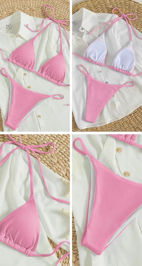 2025 Women Sexy Bikinis Triangle Swimsuit Beachwear Summer