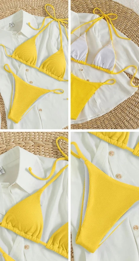 2025 Women Sexy Bikinis Triangle Swimsuit Beachwear Summer