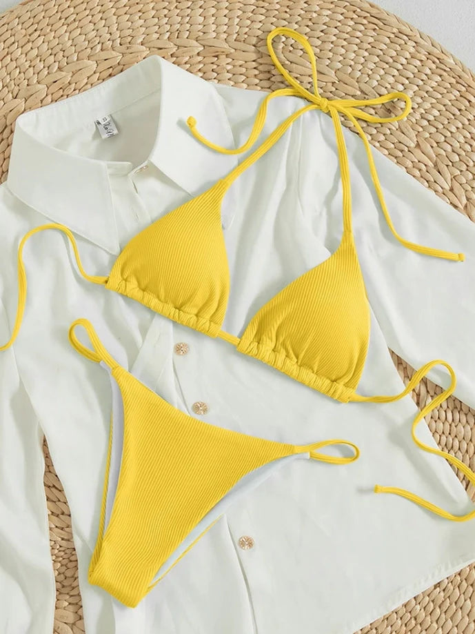 2025 Women Sexy Bikinis Triangle Swimsuit Beachwear Summer