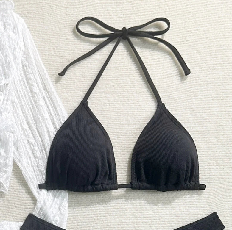 Women's 4-Piece Mesh Long Sleeve Bikini Set with Beach Skirt Holiday Bathing Suit