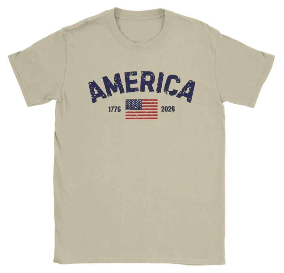 Men's American Flag Short Sleeve No Kings in America Since 1776 T-Shirt