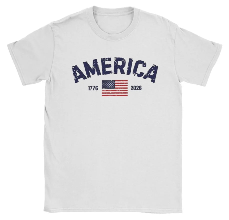 Men's American Flag Short Sleeve No Kings in America Since 1776 T-Shirt