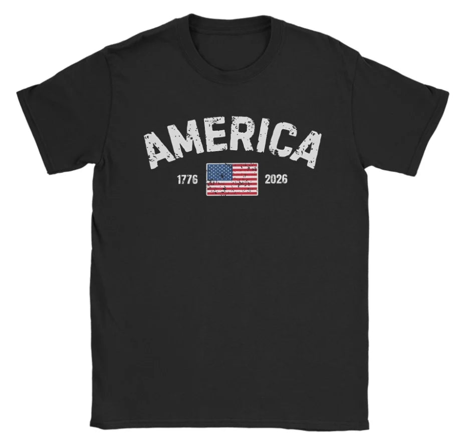 Men's American Flag Short Sleeve No Kings in America Since 1776 T-Shirt