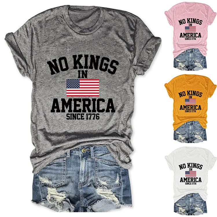 No Kings in America T-Shirt, Protest Shirt, ,Patriotic Freedom Tee