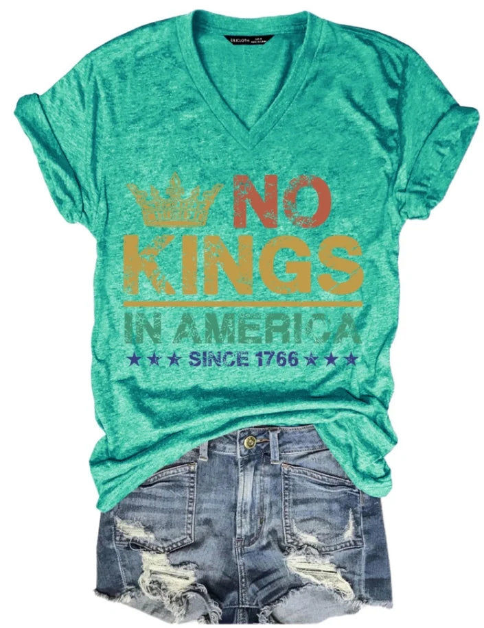 No Kings in America Shirt, No Kings in America Since 1776 T-Shirt for Women