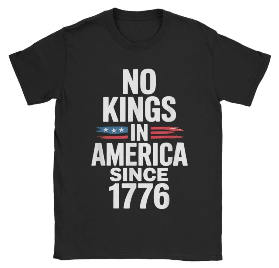 Men's T-shirts No Kings In America Since 1776 Vintage Us Flag 4th Of July T-shirt