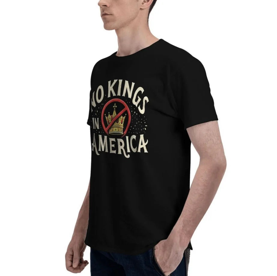 No Kings In America Short Sleeve Men's Casual T-Shirt