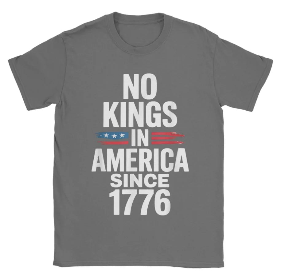 Men's T-shirts No Kings In America Since 1776 Vintage Us Flag 4th Of July T-shirt