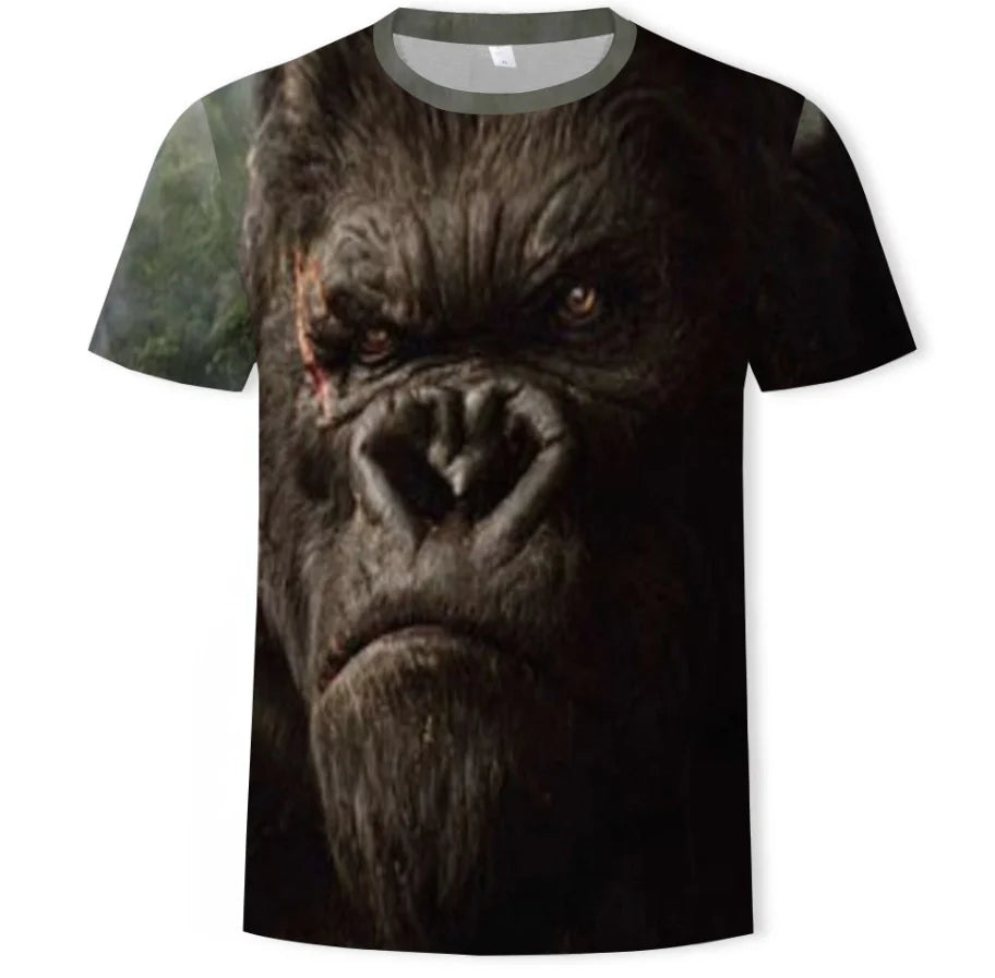 Men's 3D Animal Print Summer T-Shirt
