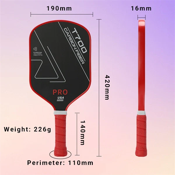 T700 Carbon Fibre Pickleball Paddle