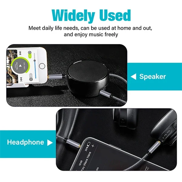 3.5mm to 3.5mm TRRS 4-Pole AUX Cable – HiFi Stereo Audio Cord for Phone, Car & Headphones