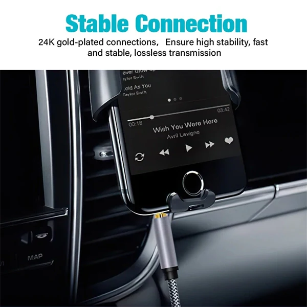 3.5mm to 3.5mm TRRS 4-Pole AUX Cable – HiFi Stereo Audio Cord for Phone, Car & Headphones