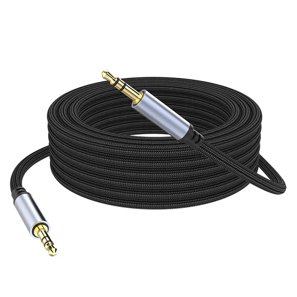 3.5mm to 3.5mm TRRS 4-Pole AUX Cable – HiFi Stereo Audio Cord for Phone, Car & Headphones