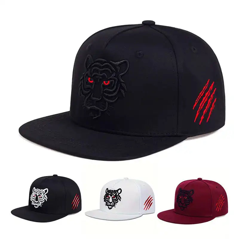 Tiger Embroidered Baseball Cap Adjustable Unisex Hip Hop Cap