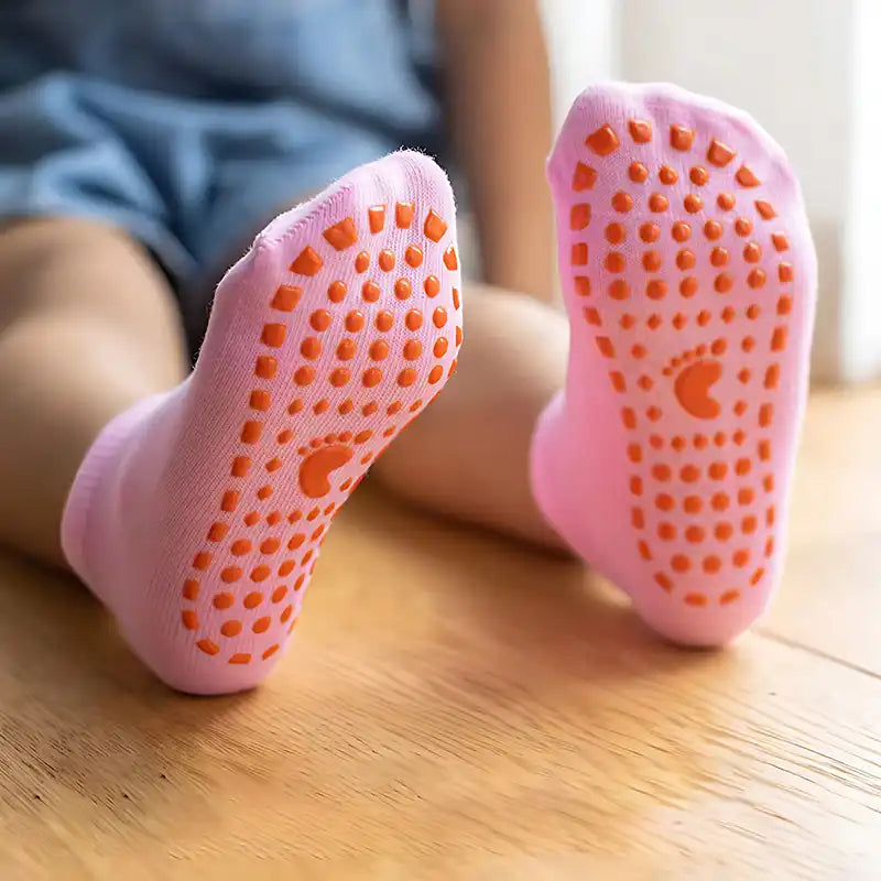 Toddler Safety Socks - Silicone-Grip Indoor/Trampoline Socks (Baby to Adult Sizes)