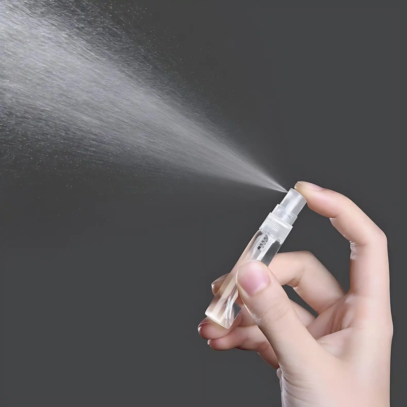 Travel-Size Glass Perfume Atomizer Bottles (2ml, 3ml, 5ml, 10ml) - Clear Cylinder Refillable Spray for Essential Oils