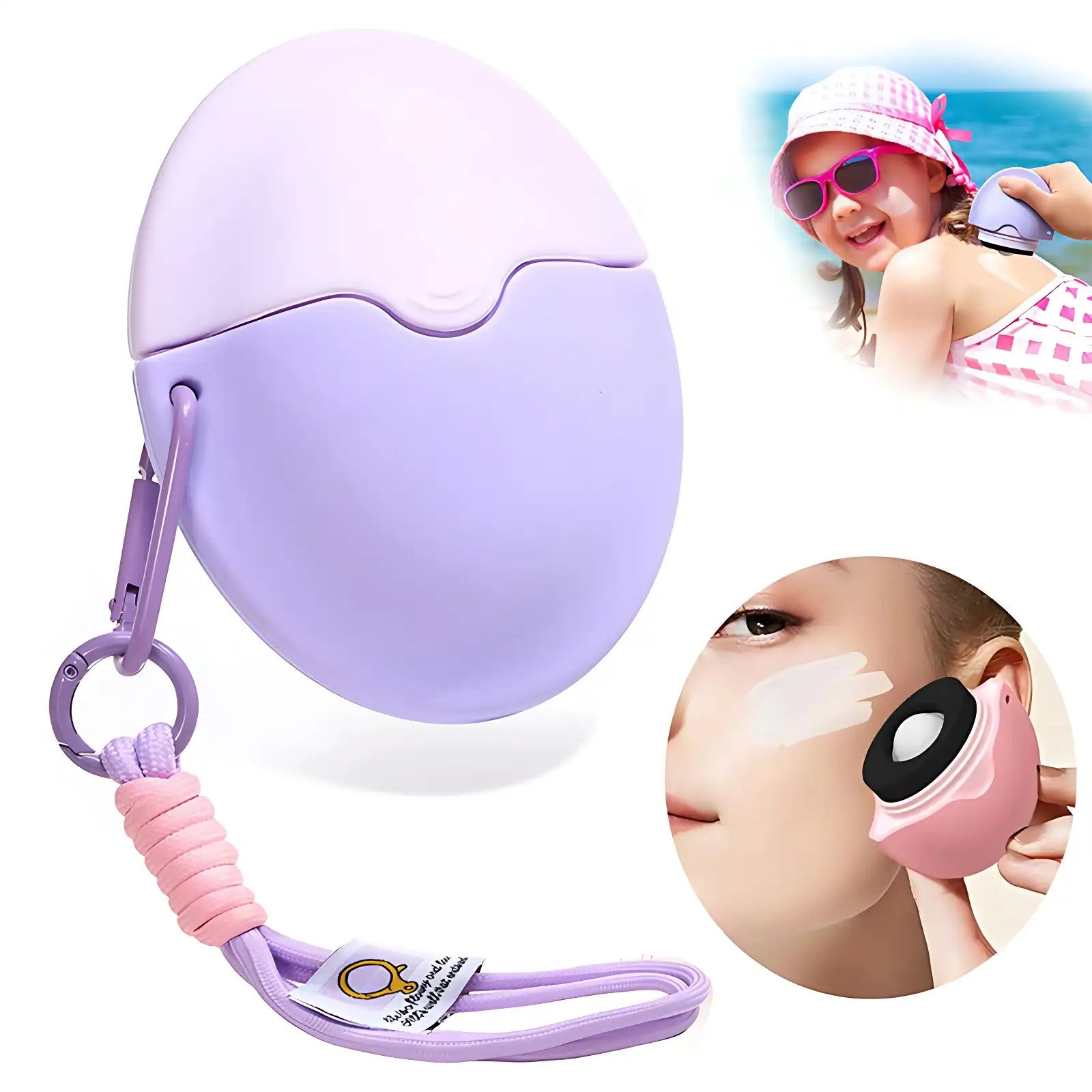 Travel Sunscreen Rollerball & Sponge Applicator - Detachable, Kid-Safe