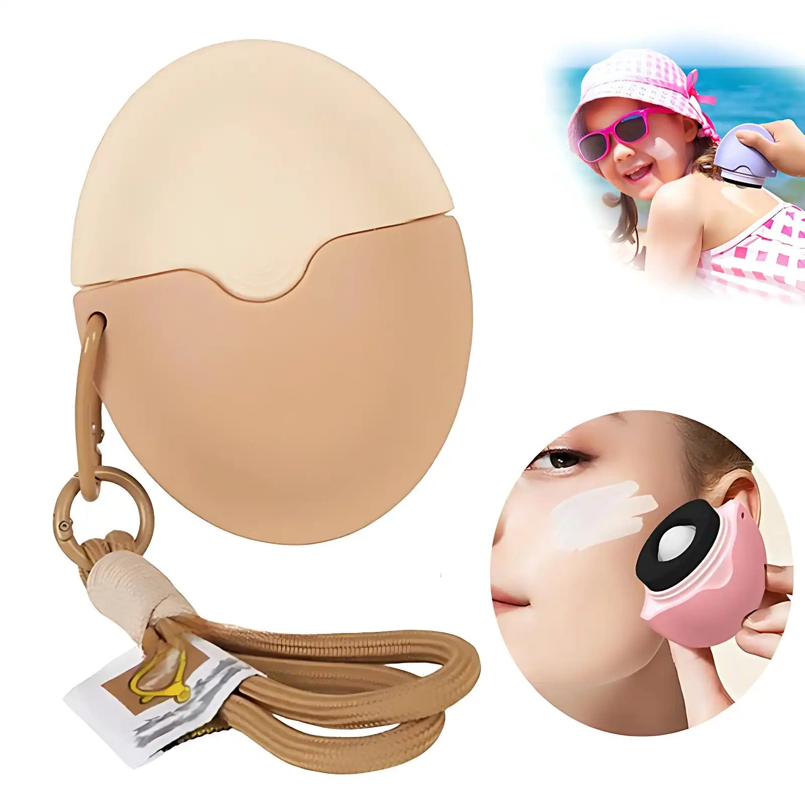 Travel Sunscreen Rollerball & Sponge Applicator - Detachable, Kid-Safe