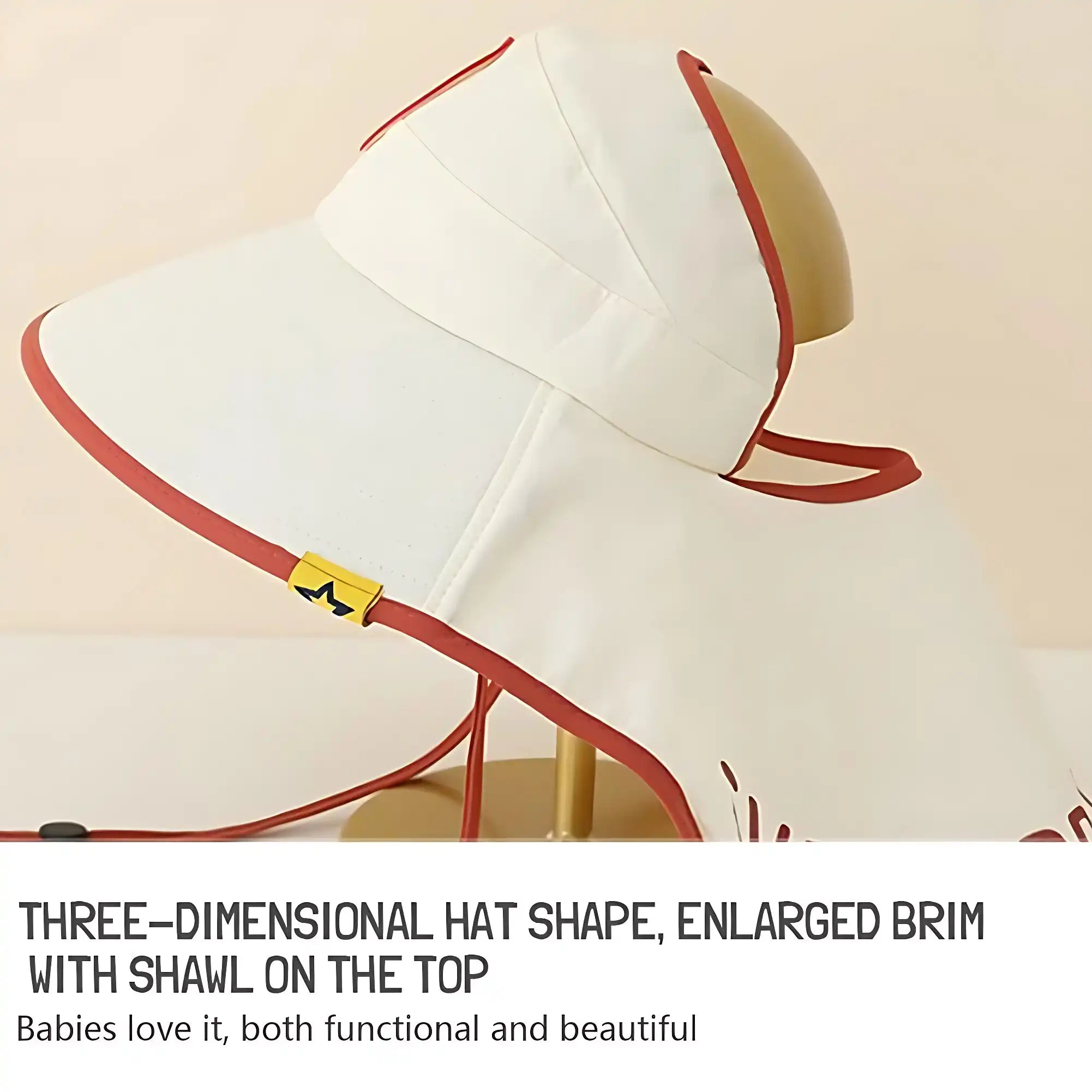 UPF 50+ Kids' Cartoon Sun Hat with Cape(Ages 2-12)