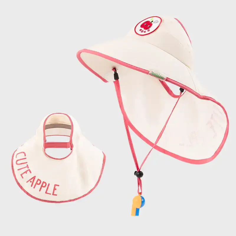 UPF 50+ Kids' Cartoon Sun Hat with Cape(Ages 2-12)