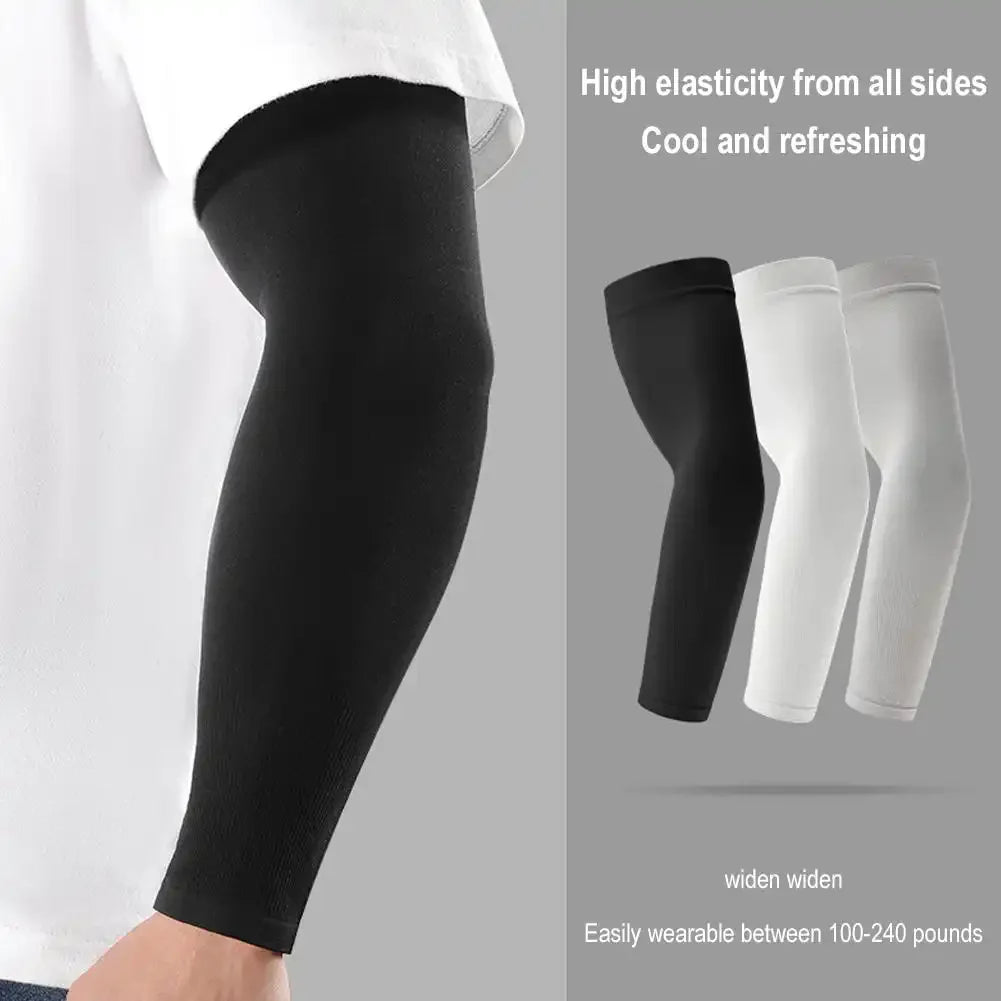 UPF 50+ Plus Size Cooling Sleeves for Cycling, Golf, Basketball, Fishing and Driving