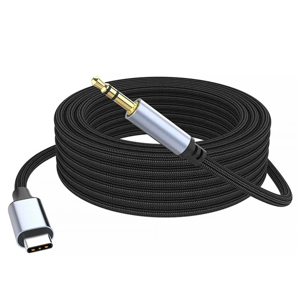 USB-C to 3.5mm Audio AUX Cable – Type-C to Male Jack Adapter for Headphones, Car Stereo, and Phone
