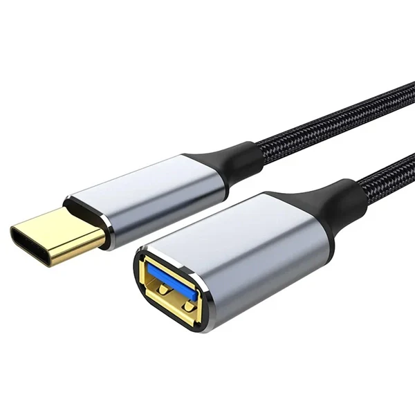 USB-C to USB 3.0 OTG Adapter Cable – Male to Female Extension Cord for Laptop, Keyboard, Mouse & Car