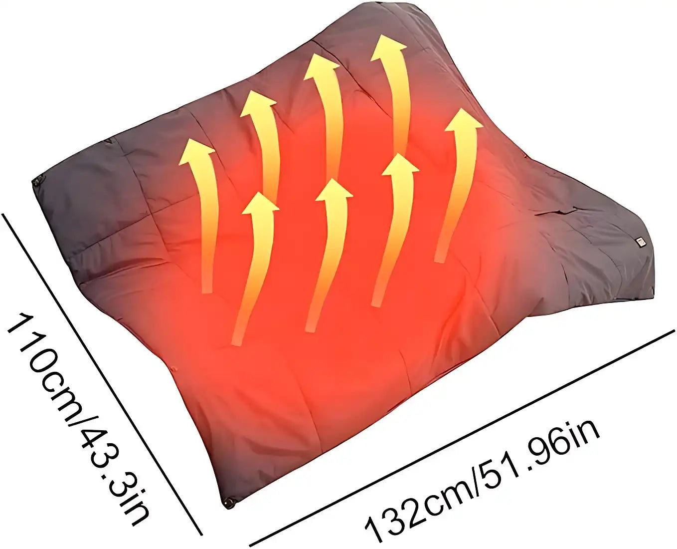 USB-Powered Heated Wearable Blanket Shawl - 3 Heat Settings, Portable & Machine Washable