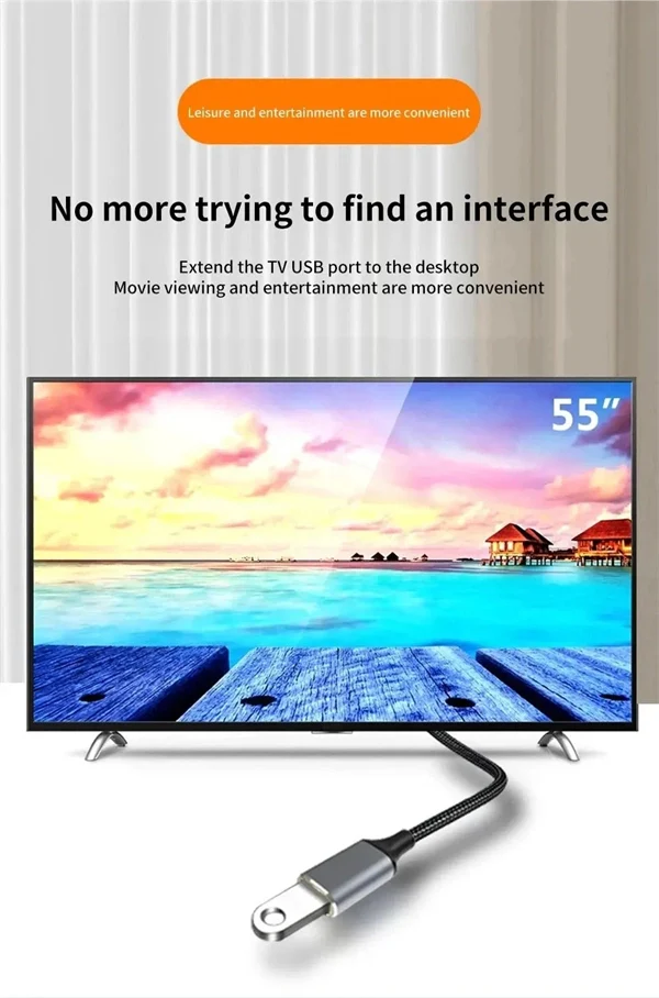 USB 3.0 Male to Female Extension Cable – High-Speed Data & Charging for Laptops, TVs, PS4, and USB Devices