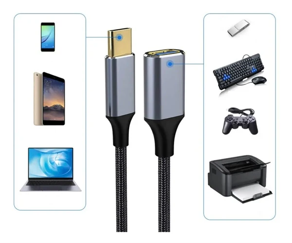 USB Type-C 3.1 to USB 3.0 OTG Adapter Cable – Gold-Plated Fast Data Transfer for Phones & Computers